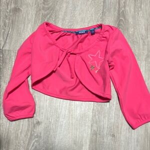 Pink Star Embellished Kids Top